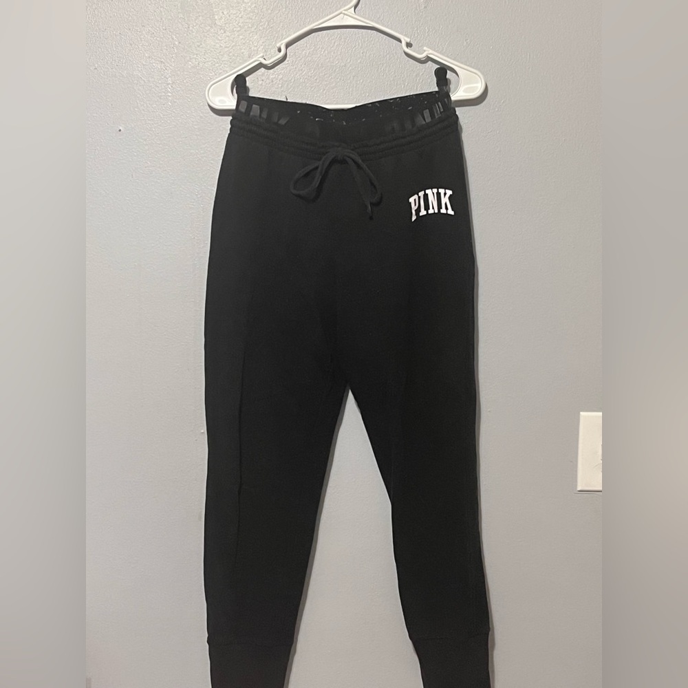Black sweat pants, Brand: PINK, Size: Medium